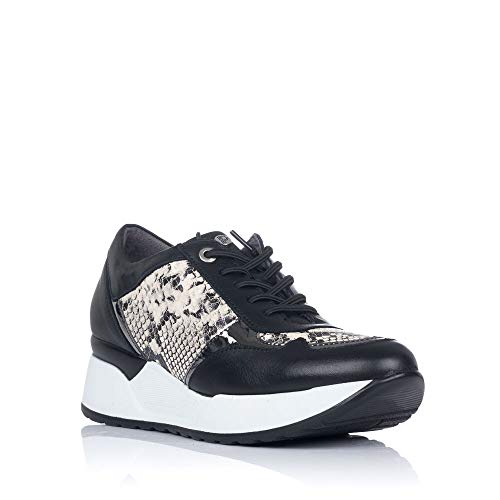 PITILLOS 6480 Deportivo Piel Combinado Mujer Negro 38
