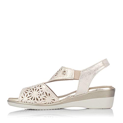 PITILLOS 6612 Sandalia CALADOS Piel Classic Mujer Oro 40