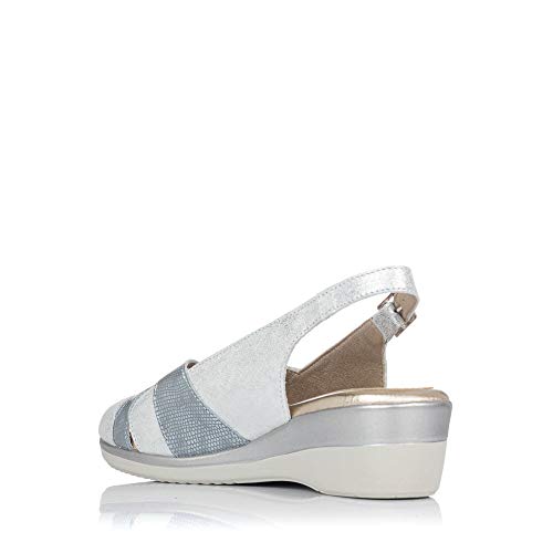 PITILLOS 6613 Sandalia Piel Classic Mujer Plata 38