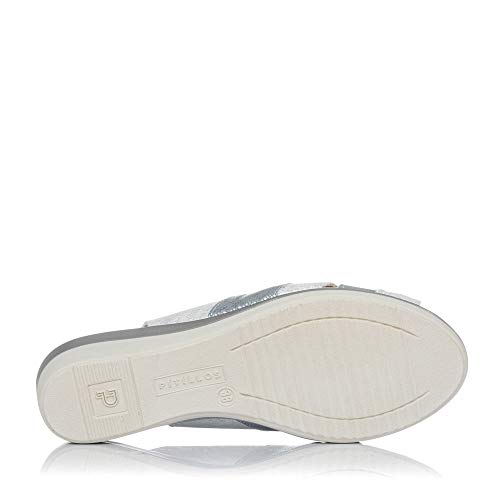 PITILLOS 6613 Sandalia Piel Classic Mujer Plata 38