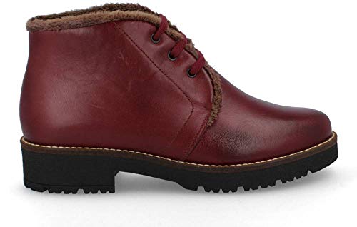 Pitillos - Botín Acordonado Forro Pelito Burdeos - Burdeos, 39