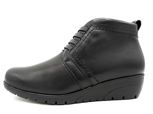 Pitillos Botin en Piel Negro de cuña Comoda (2123) (Numeric_40)