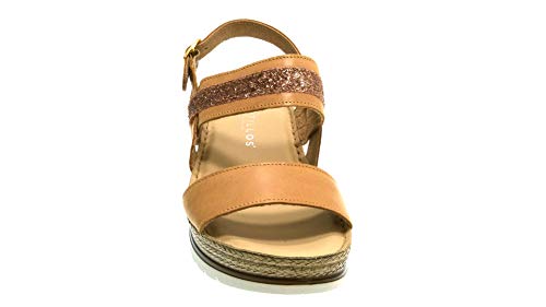 PITILLOS Sandalias con cuña 5651 para Mujer (39 EU, Cuero)