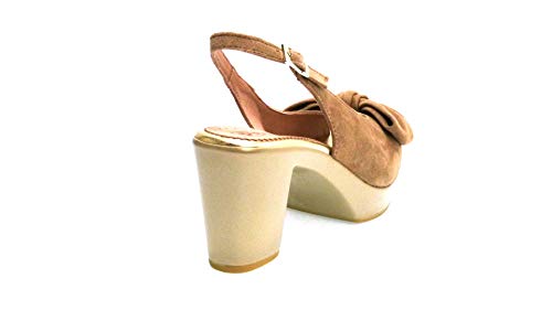 PITILLOS Sandalias con Tacon 2901 para Mujer (39 EU, Piedra)
