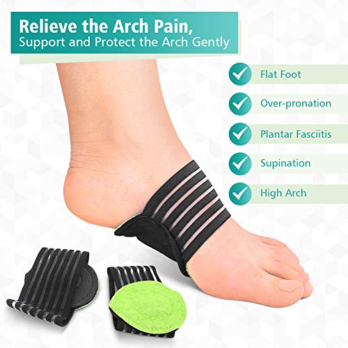 plantillas acolchadas para fascitis plantar. Calcetines soporte para talón y tobillo, plantillas para pies planos, almohadillas para soporte del arco, plantillas ortopédicas para fascitis