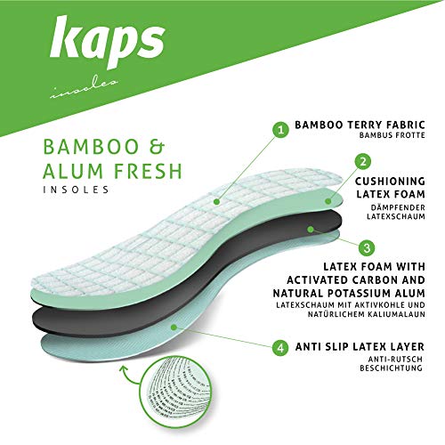 Plantillas anti hongos con bambú, Alumbre y Carbón Vegetal, Plantillas Zapatos Hombre Mujer indicadas para Pie de Atleta Micosis y Mal Olor, Recortables a Medida, Todas las Tallas