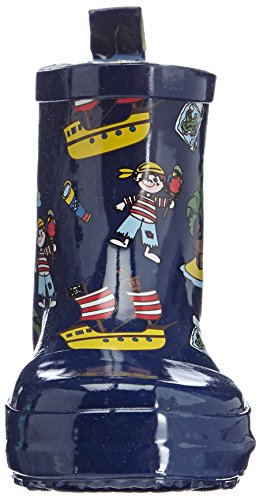 Playshoes Bota de Agua Pirata, Botas de Goma de Caucho Natural Unisex niños, Azul (Marine 11), 26 EU