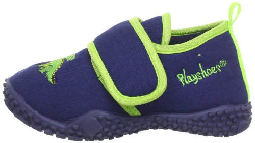 Playshoes Zapatillas Dragón, Pantuflas Unisex niños, Azul (Marine 11), 19 EU