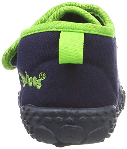 Playshoes Zapatillas Dragón, Pantuflas Unisex niños, Azul (Marine 11), 19 EU