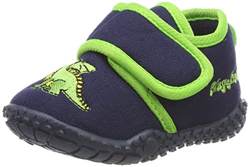 Playshoes Zapatillas Dragón, Pantuflas Unisex niños, Azul (Marine 11), 23 EU