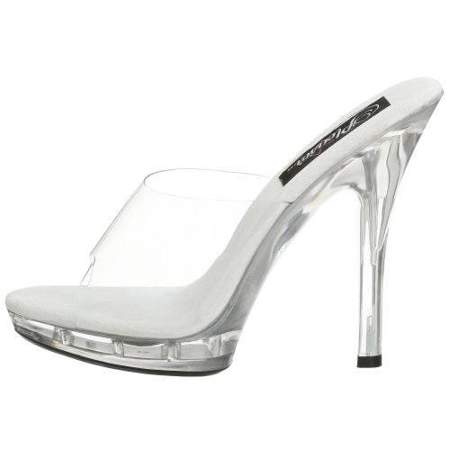 Pleaser 8214-9 - Sandalias de Vestir para Mujer, Color Transparente, Talla 42