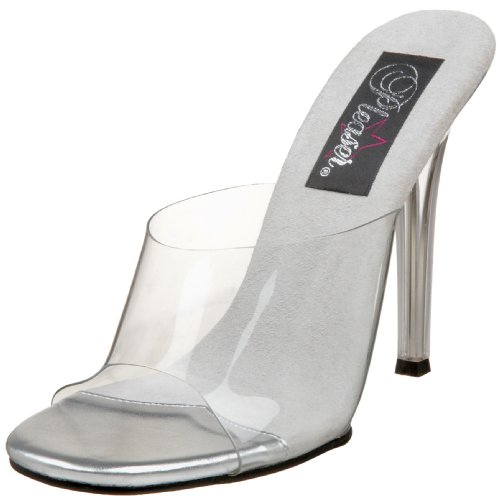 Pleaser Gala01/C/M, Sandalias Abiertas con cuña. Mujer, Transparent (Clear), 37 EU