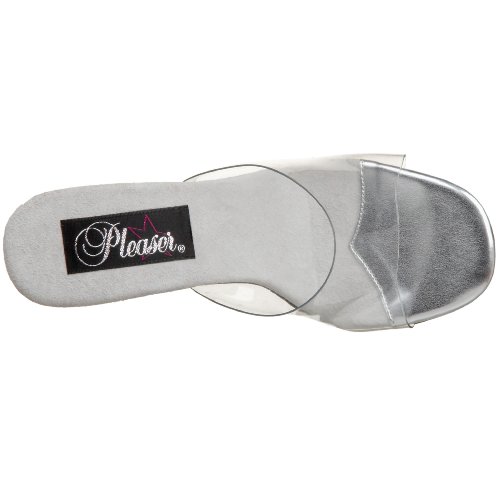 Pleaser Gala01/C/M, Sandalias Abiertas con cuña. Mujer, Transparent (Clear), 37 EU
