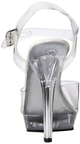 Pleaser LIP-108 - Zapatos de tacón para mujer, color transparente, talla 8 UK