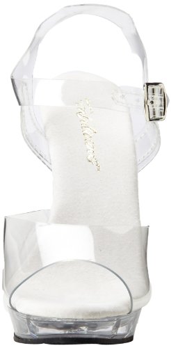 Pleaser LIP-108 - Zapatos de tacón para mujer, color transparente, talla 8 UK
