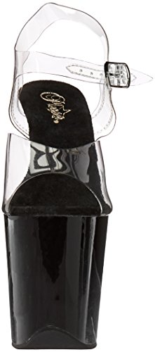 Pleaser - Sandalias con Punta Abierta de Sintético Mujer, Color Transparente, Talla 38 EU