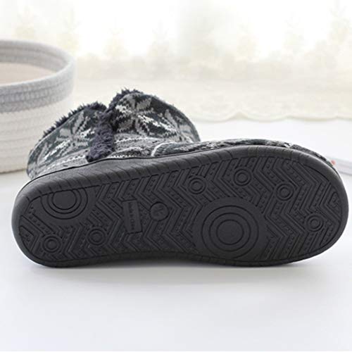 POLP Zapatillas de algodón Cálidos Mujer Botas de algodón Zapatillas de Estar por casa Botas de Nieve Suaves Zapatos de algodón Botas Mujer Planas Invierno