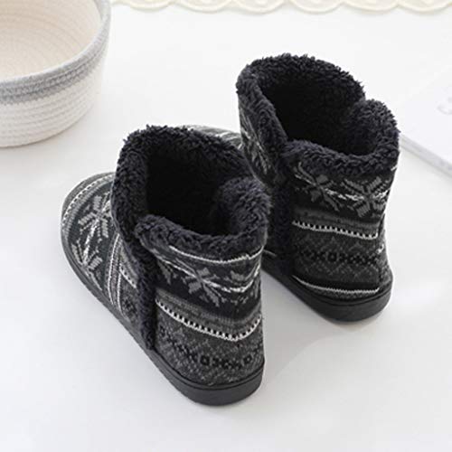 POLP Zapatillas de algodón Cálidos Mujer Botas de algodón Zapatillas de Estar por casa Botas de Nieve Suaves Zapatos de algodón Botas Mujer Planas Invierno