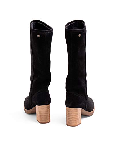 Porronet Chenoa, Botas de Moda para Mujer, Negro, 39 EU