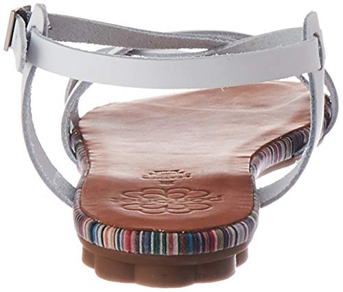 Porronet Malina, Sandalias Planas Mujer, Blanco, 38 EU