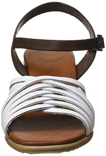 Porronet Susan, Sandalias con tacón Mujer, Blanco, 36 EU