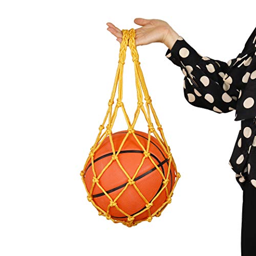 Portador Bolso de Red de Baloncesto Voleibol Futból Accesorio de Deportes Multiusos de Nylón Bolsillo Montar al Aire Libre, 3 Paquetes