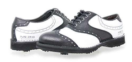 PORTMANN Zapatos de Golf Prime Club Para Hombre | Cuero Premium | Pure Drive Tec., Color Vintage Black, Talla 41