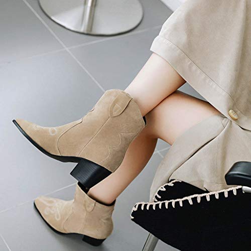 Posional 2019 Botin Campero De Mujer Calados Laser Primavera Verano Bota Plana Calada Hebilla Indian para Zapatos Planos TacóN Bajo con Punta Borla Mujer Botines Tobillo Caballero Occidental