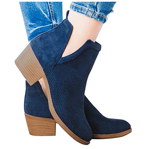 Posional Botas De Mujer Botines Planos con Cordones para Mujeres, Plataforma Antideslizante, Punta Redonda, Navidad Moda Mujer Punta Redonda Huecos CóModos Causal TacóN Bajo