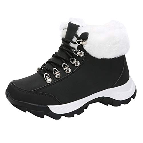 Posional BotíN De Ante con TacóN Western Mujer Botas Mujer, Calzado Lluvia Terciopelo Zapatos Preparados para El JardíN SeñOra Tallas Grandes Plataforma De Cuero Impermeable Terciopelo