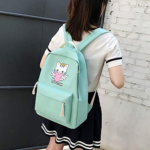 Posional Mochila Mujer Hombro Portatil Casual Bolso Senderismo Buiness Trabajo Impermeable Nylon School Backpack Escolar Moda Alfabeto De Dibujos Animados para Estudiantes Informal Gran Capacidad