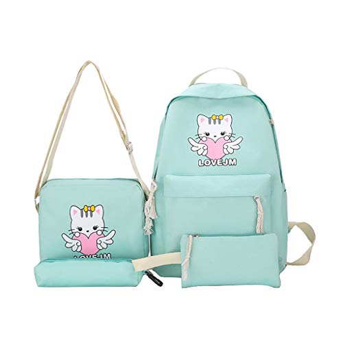Posional Mochila Mujer Hombro Portatil Casual Bolso Senderismo Buiness Trabajo Impermeable Nylon School Backpack Escolar Moda Alfabeto De Dibujos Animados para Estudiantes Informal Gran Capacidad