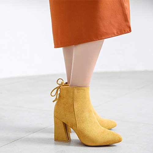 Posional Moda Mujer Invierno Botines Chelsea TacóN Alto Tobillo Botas SeñOras Plataforma Zapatos Altos Talones OtoñO Fiesta Boda Sexy Rivet Hebilla Romano 34-42 De TacóN Alto con Punta Serpiente