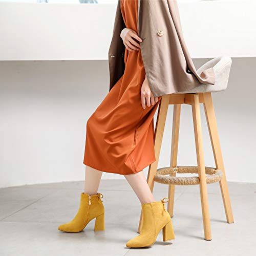 Posional Moda Mujer Invierno Botines Chelsea TacóN Alto Tobillo Botas SeñOras Plataforma Zapatos Altos Talones OtoñO Fiesta Boda Sexy Rivet Hebilla Romano 34-42 De TacóN Alto con Punta Serpiente