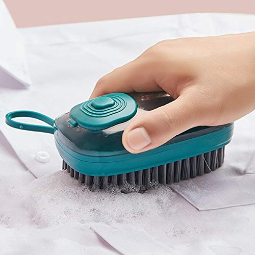 Pot Washing Soft Brush Kitchen Household Dishwashing Brush Laundry Brush Automatic Liquid Addition Shoe Cleaning Brush Blue