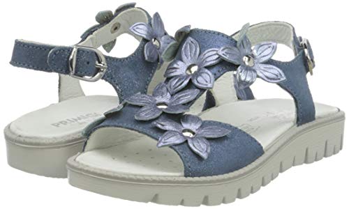 Primigi Sandalo Bambina, Sandalias con Punta Abierta Niñas, Azul (Azzurro/Oceano 5386822), 35 EU