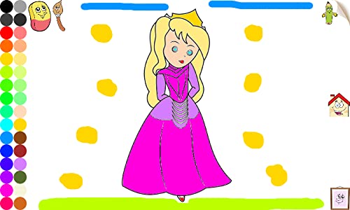 Princesa para colorear - Juegos para niñas : princesas, castillos y las joyas !