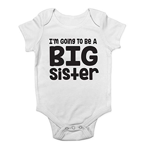 Promini Mono de bebé con texto en inglés "I'm Going to be a Big Sister - Body para bebé de una sola pieza, el mejor regalo para bebé