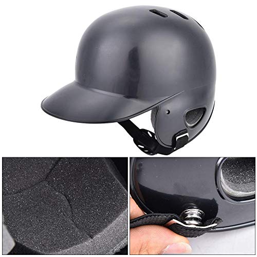 【???????ó? ?? ?????? ?????】Casco Deportivo, Casco de bateo, Equipo de protección Deportivo, para Deportes de béisbol. Bateo de niños Adolescentes Protectores para Adultos(Black)