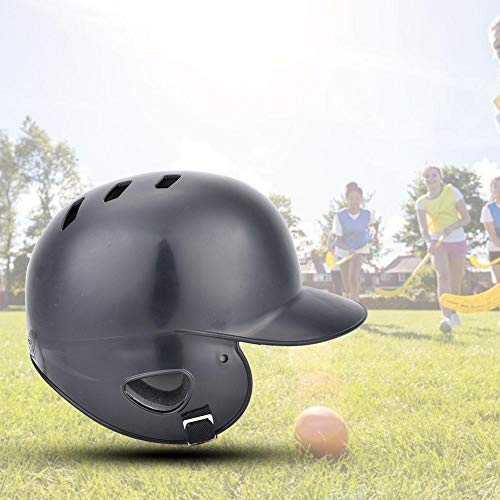 【???????ó? ?? ?????? ?????】Casco Deportivo, Casco de bateo, Equipo de protección Deportivo, para Deportes de béisbol. Bateo de niños Adolescentes Protectores para Adultos(Black)
