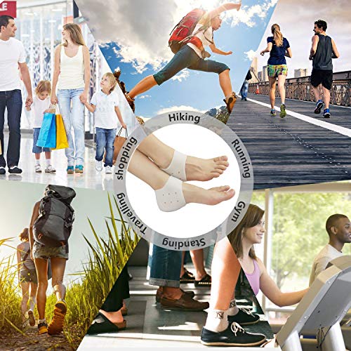 Protector de Talon, Talon Gel, Calcetin Talonera, Calcetines Silicona (3 Pares) Nuevo Material, Protector Talon Silicona, Para el Aquiles, Fascitis Plantar, Espolones Tacón, Alivia el Dolor de Talón