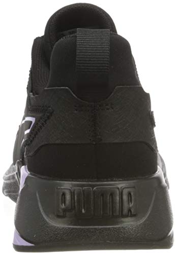 PUMA 193744, Zapatillas de Gimnasio Mujer, Black Light Lavender Negro, 39 EU
