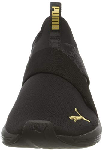 PUMA 194408, Zapatillas de Gimnasio Mujer, Negro Metálico Plata, 38 EU