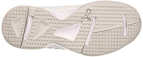 PUMA Adrenalite 4.1 Jr, Zapatillas de Fútbol Unisex Niños, Blanco White/Glacier Gray, 38 EU