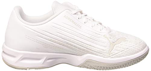 PUMA Adrenalite 4.1 Jr, Zapatillas de Fútbol Unisex Niños, Blanco White/Glacier Gray, 38 EU