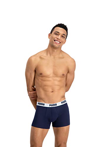 PUMA Basic Trunk 2P Calzoncillos, Hombre, Azul 420, 31-34