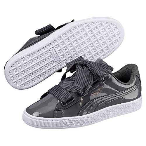 PUMA Basket Heart Patent Wn'S, Zapatillas Mujer, Gris (Iron Gate/Iron Gate), 36 EU