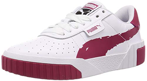 Puma Cali Brushed Wn's, Zapatillas Deportivas Mujer, White-Cerise, 36 EU