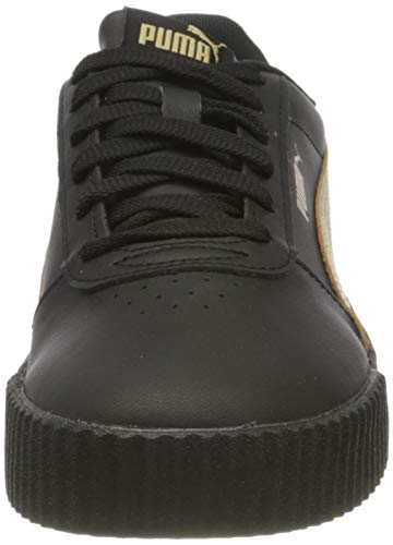 PUMA Carina Meta20, Zapatillas Mujer, Negro Black Team Gold, 37.5 EU