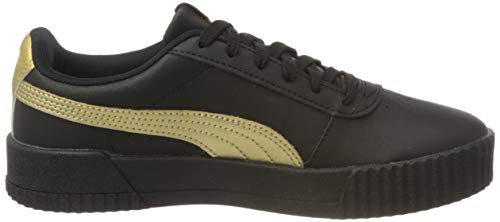 PUMA Carina Meta20, Zapatillas Mujer, Negro Black Team Gold, 37.5 EU